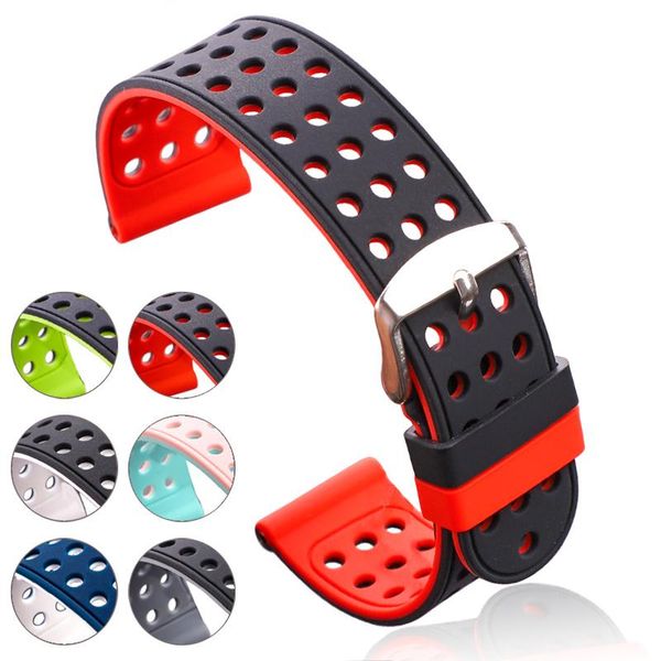 watch bands silicone rubber band strap sports breathable wristband for women men fashion two-tone watchbands bracelet 18 20 22 24mm, Black;brown
watch bands silicone rubber band strap sports breathable wristband for women men fashion two-tone watchbands bracelet 18 20 22 24mm, Black;brown