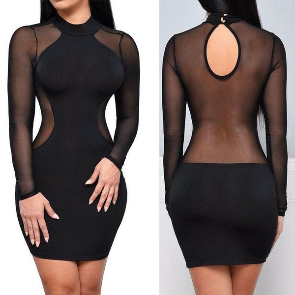 goocheer arrival women summer casual party dress ladies lace mesh sheer see through long sleeve bodycon backless dresses, Black;gray
goocheer arrival women summer casual party dress ladies lace mesh sheer see through long sleeve bodycon backless dresses, Black;gray