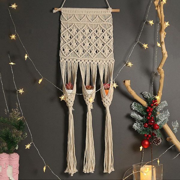 tapestries boho wall hanging plant hand-woven macrame tapestry hanger decor potted succulents planter basket
tapestries boho wall hanging plant hand-woven macrame tapestry hanger decor potted succulents planter basket