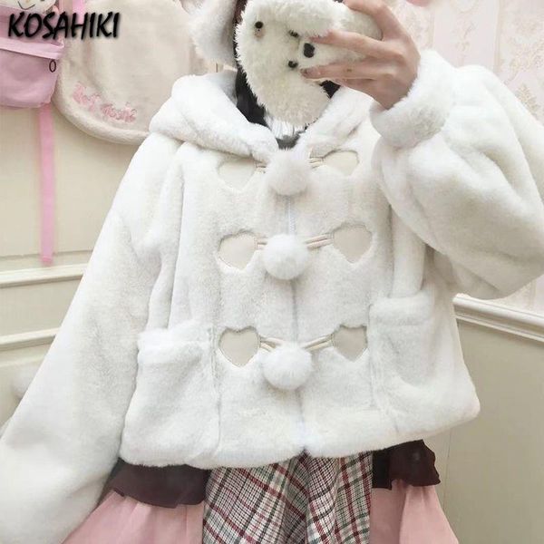 women's jackets kosahiki 2021 winter thicken warm fur jacket coat women casual fashion faux overcoat cropped loose outerwear female, Black;brown
women's jackets kosahiki 2021 winter thicken warm fur jacket coat women casual fashion faux overcoat cropped loose outerwear female, Black;brown