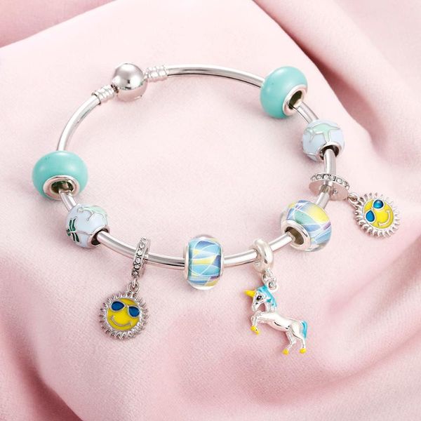 women charm bracelet fashion silver crystal rainbow leaves coconut tree horse elephant pendant bangles for girl diy jewelry gift bangle, Black
women charm bracelet fashion silver crystal rainbow leaves coconut tree horse elephant pendant bangles for girl diy jewelry gift bangle, Black