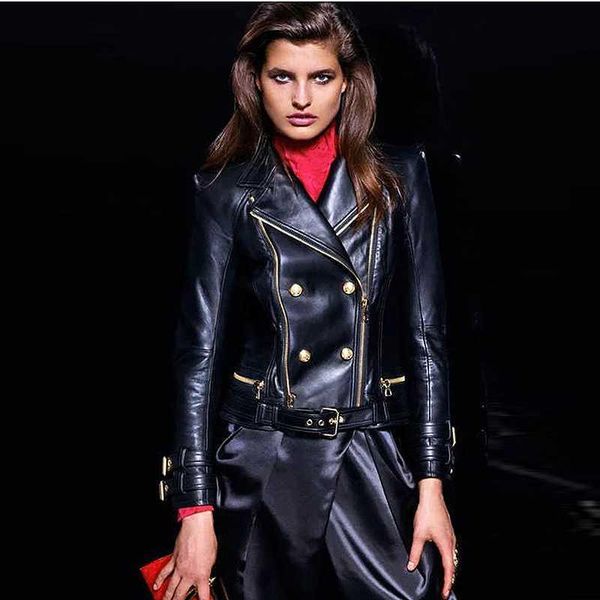 women's leather & faux 3xl 2xl plus size 2021 women genuine real jacket double-breasted sheep zipper, Black
women's leather & faux 3xl 2xl plus size 2021 women genuine real jacket double-breasted sheep zipper, Black