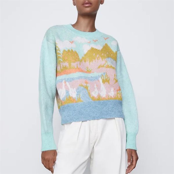autumn winter women za cartoon pullover sweater warm fashion long sleeve loose vintage o-neck lady chic outwear 210422, White;black
autumn winter women za cartoon pullover sweater warm fashion long sleeve loose vintage o-neck lady chic outwear 210422, White;black