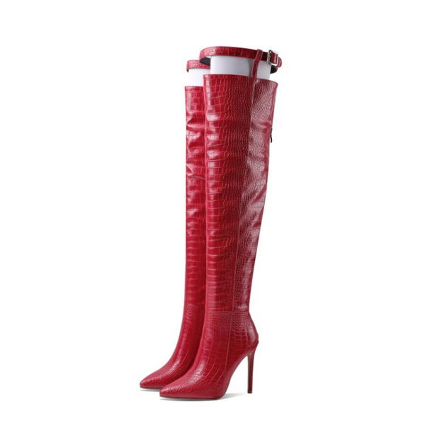 boots 2021 spring and autumn fashion belt buckle pointed over-knee ultra-high heel solid color zipper stiletto thigh, Black
boots 2021 spring and autumn fashion belt buckle pointed over-knee ultra-high heel solid color zipper stiletto thigh, Black