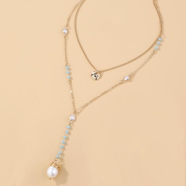 chains double layer chain gold choker necklace women korean style pearl pendant fashion jewelry collar, Silver
chains double layer chain gold choker necklace women korean style pearl pendant fashion jewelry collar, Silver