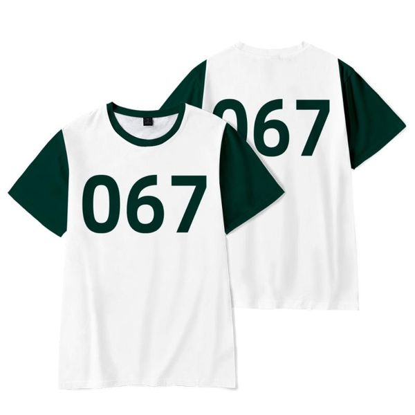 men's t-shirts squid game t shirt korean li zhengjae same 067 218 456 t-shirt men women fashion summer round six clothes, White;black
men's t-shirts squid game t shirt korean li zhengjae same 067 218 456 t-shirt men women fashion summer round six clothes, White;black