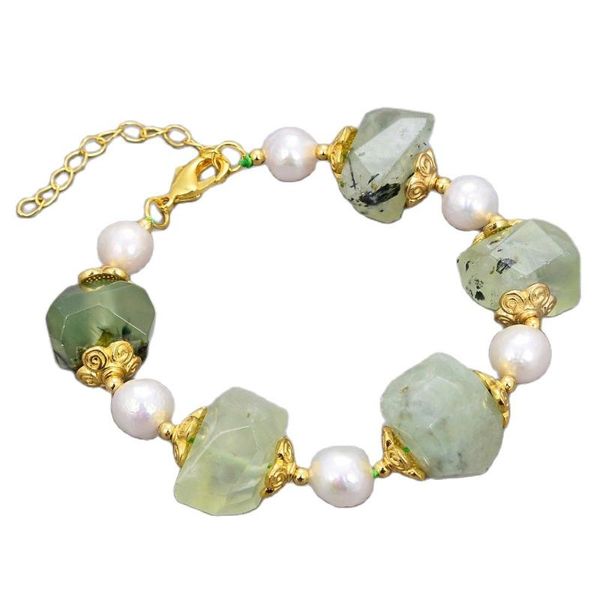 beaded, strands jk cultured white keshi pearl green prehnite quartz bracelet for women, Black
beaded, strands jk cultured white keshi pearl green prehnite quartz bracelet for women, Black