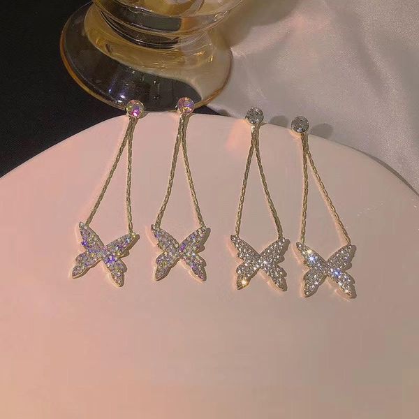 dangle & chandelier retro high sense butterfly earrings 2021 fashion korean style temperament long elegant trend stud, Silver
dangle & chandelier retro high sense butterfly earrings 2021 fashion korean style temperament long elegant trend stud, Silver