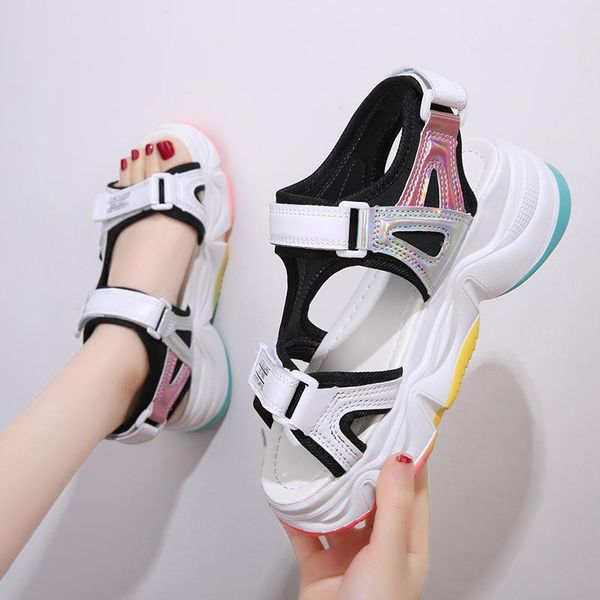 sandals women summer fashion women's 2021 thick bottom rainbow sole casual open toe adult, Black
sandals women summer fashion women's 2021 thick bottom rainbow sole casual open toe adult, Black
