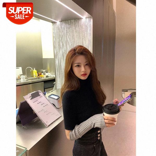 pin collar knit sweater women's design sense elbows slim bottoming pullover all-match women #mz7h, White
pin collar knit sweater women's design sense elbows slim bottoming pullover all-match women #mz7h, White