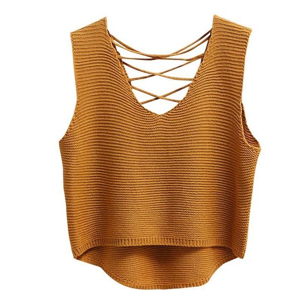 women's vests 2021 preppy style spring autumn short knitted vest female korean version lace up irregular sleeveless sweater student, Black;white
women's vests 2021 preppy style spring autumn short knitted vest female korean version lace up irregular sleeveless sweater student, Black;white