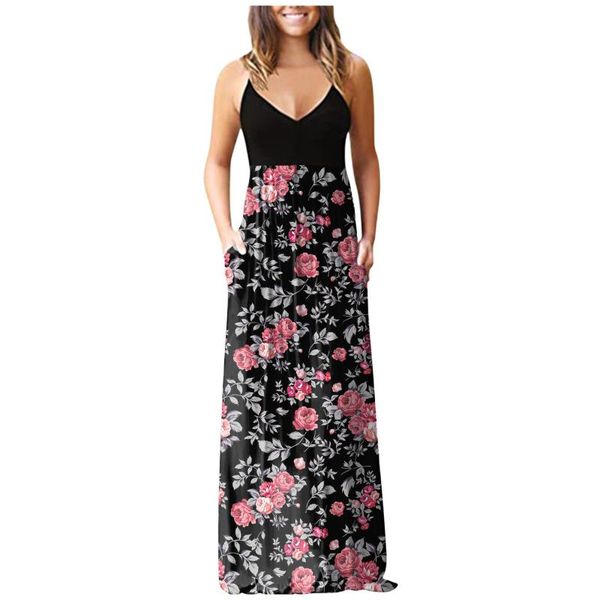 casual dresses 2021 women's dress ladies sleeveless pocket floral printing beach long maxi loose sundress vestidos plus size, Black;gray
casual dresses 2021 women's dress ladies sleeveless pocket floral printing beach long maxi loose sundress vestidos plus size, Black;gray