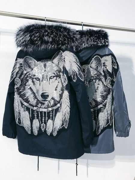 men's vests winter parka mid-length fur integrated detachable rex liner fashion brand large size, Black;white
men's vests winter parka mid-length fur integrated detachable rex liner fashion brand large size, Black;white