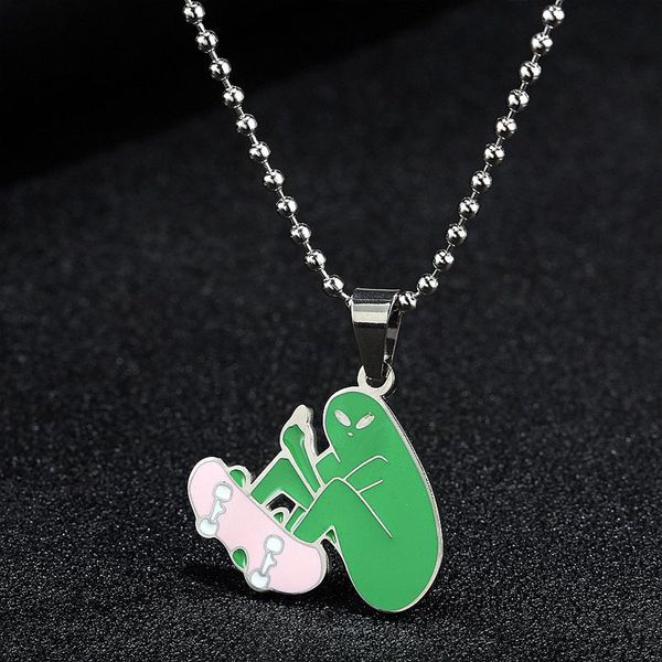 necklaces mens hip hop skateboard pendant stainless steel green beads chains necklace fashion big jewelry 2021, Silver
necklaces mens hip hop skateboard pendant stainless steel green beads chains necklace fashion big jewelry 2021, Silver