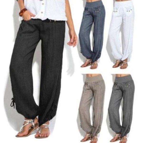 women loose high waist harem pants autumn casual long trousers female buttons pocket sprot wide leg sweatpants women's & capris, Black;white
women loose high waist harem pants autumn casual long trousers female buttons pocket sprot wide leg sweatpants women's & capris, Black;white