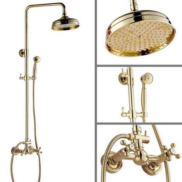 shower faucets gold brass bathroom mixer tap faucet set rain head round wall mounted agf321 sets
shower faucets gold brass bathroom mixer tap faucet set rain head round wall mounted agf321 sets