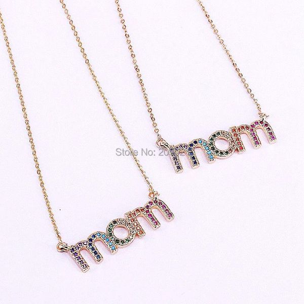 pendant necklaces 10pcs gold chain necklace multi-color cz cubic zirconia micro pave mom letter for women, Silver
pendant necklaces 10pcs gold chain necklace multi-color cz cubic zirconia micro pave mom letter for women, Silver