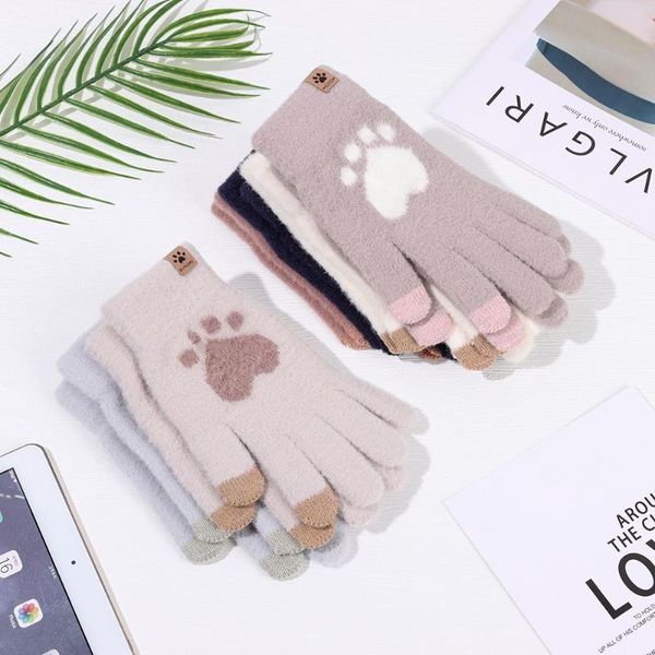 five fingers gloves autumn and winter cat pattern split finger cold-proof outdoor full-finger touch screen fleece mittens, Blue;gray
five fingers gloves autumn and winter cat pattern split finger cold-proof outdoor full-finger touch screen fleece mittens, Blue;gray