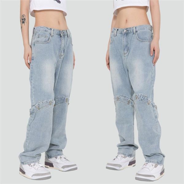 men's jeans for men women denim cloth detachable short pant oversized hip hop fashion casual streetwear harajuku trousers, Blue
men's jeans for men women denim cloth detachable short pant oversized hip hop fashion casual streetwear harajuku trousers, Blue