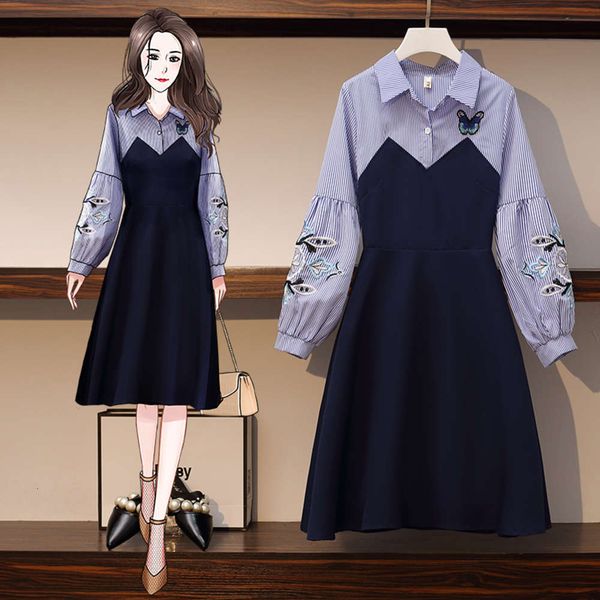 casual dresses dress women clothes big size women's clothing spring style fat sister shows thin age reduction, foreign style, cover mea, Black;gray 
casual dresses dress women clothes big size women's clothing spring style fat sister shows thin age reduction, foreign style, cover mea, Black;gray