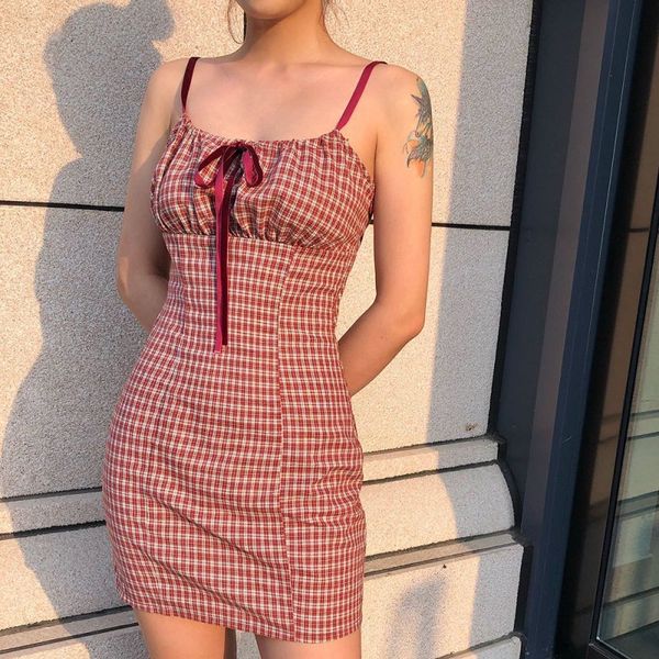 plaid mini dress women spaghetti strap bow summer teenage girl style dress lady casual vacation short dress new 210412, Black;gray
plaid mini dress women spaghetti strap bow summer teenage girl style dress lady casual vacation short dress new 210412, Black;gray