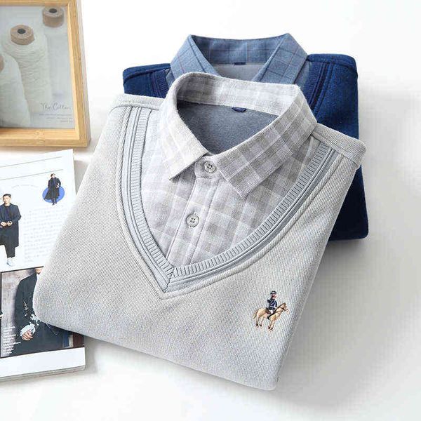 groom shirt fake two warm s dad's autumn winter plush stripe casual fashion busins versatile bottomed shirt, Black
groom shirt fake two warm s dad's autumn winter plush stripe casual fashion busins versatile bottomed shirt, Black