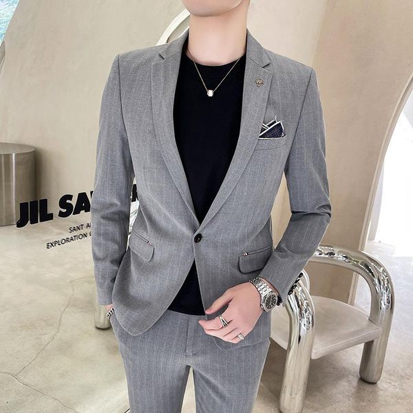 men's suits & blazers (jacket+pants)2021men's suit fashion stripe business slim fit 2-pieces pant tuxedo wedding men groom m-4xl, White;black
men's suits & blazers (jacket+pants)2021men's suit fashion stripe business slim fit 2-pieces pant tuxedo wedding men groom m-4xl, White;black