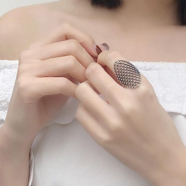 cluster rings kinel real 925 sterling silver mesh ring fashion vintage for women opening fine jewelry 2021 accessories gift, Golden;silver
cluster rings kinel real 925 sterling silver mesh ring fashion vintage for women opening fine jewelry 2021 accessories gift, Golden;silver