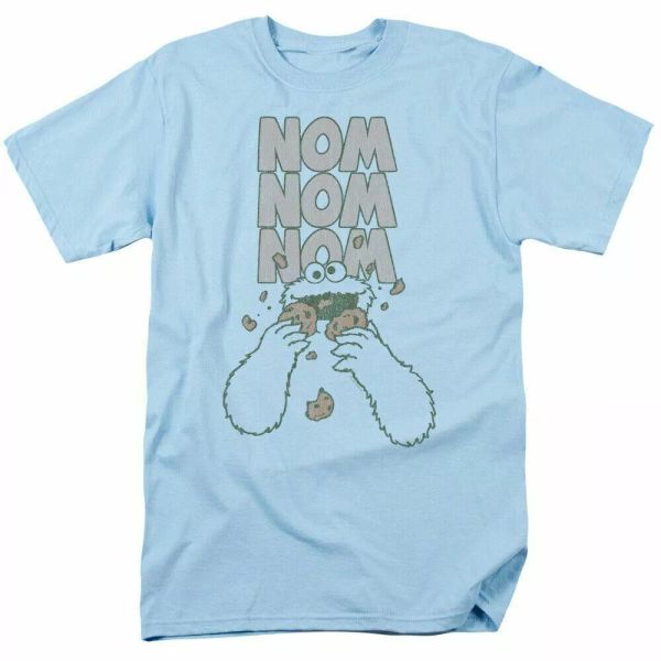 sesame street nom nom t shirt mens licensed classic tv cookie monster light blue, White;black
sesame street nom nom t shirt mens licensed classic tv cookie monster light blue, White;black