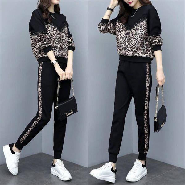 motion leisure suit western womenpant style leopard print loose twinset and pants fashion casual two piece, White
motion leisure suit western womenpant style leopard print loose twinset and pants fashion casual two piece, White
