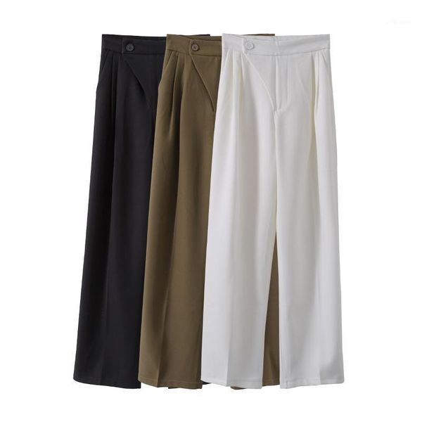 women's pants & capris high waist straight drape suit women 2021 autumn winter casual trousers elegant fashion office lady wide leg, Black;white
women's pants & capris high waist straight drape suit women 2021 autumn winter casual trousers elegant fashion office lady wide leg, Black;white