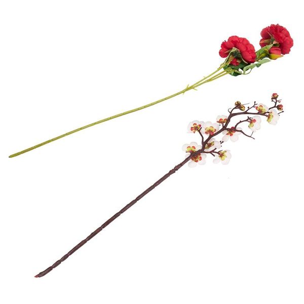decorative flowers & wreaths 2pcs 3 heads artificial peony bouquet silk with plum blossom lifelike flower
decorative flowers & wreaths 2pcs 3 heads artificial peony bouquet silk with plum blossom lifelike flower