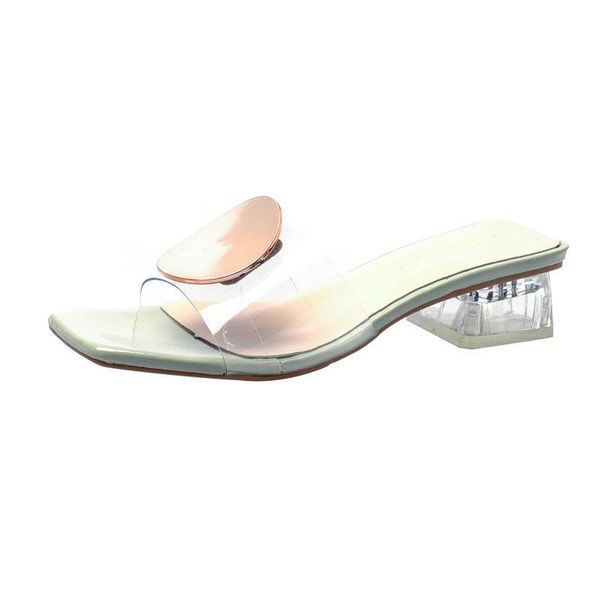 slippers shoes woman 2021 summer metal decoration mid heel 5cm square women casual women's slipper, Black
slippers shoes woman 2021 summer metal decoration mid heel 5cm square women casual women's slipper, Black