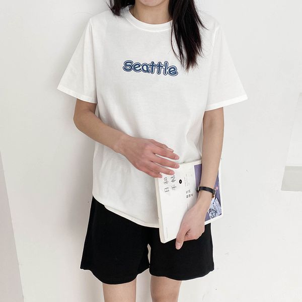 women's t-shirt letter embroidery t-shirts loose o neck short sleeve cotton t-shirt summer casual oversize 2021 iuym, White
women's t-shirt letter embroidery t-shirts loose o neck short sleeve cotton t-shirt summer casual oversize 2021 iuym, White
