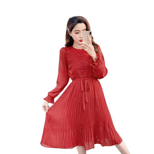 casual dresses 2021 women spring print long sleeve chiffon dress high waist ruffles flare pleated vestidos, Black;gray
casual dresses 2021 women spring print long sleeve chiffon dress high waist ruffles flare pleated vestidos, Black;gray