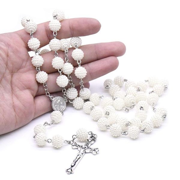 pendant necklaces catholic christian inri cross necklace 10mm rosary beads long chain for women wedding prayer jewelry gift, Silver
pendant necklaces catholic christian inri cross necklace 10mm rosary beads long chain for women wedding prayer jewelry gift, Silver
