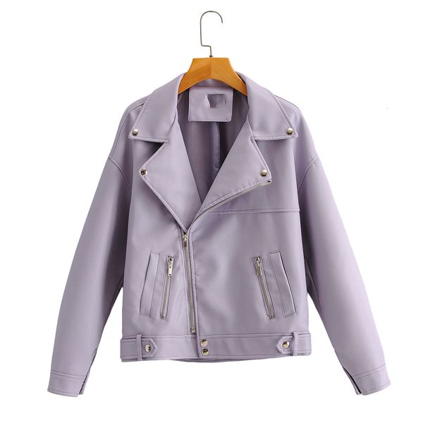 ly varey lin women faux loose design biker coat black pink purple short motorcycle leather jacket lady pu outwear 201119
ly varey lin women faux loose design biker coat black pink purple short motorcycle leather jacket lady pu outwear 201119