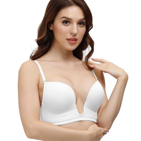 bras vgplay multiway women bra wireless solid underwear triangle cup brassiere push up lingerie padded low cut deep plunge, Red;black
bras vgplay multiway women bra wireless solid underwear triangle cup brassiere push up lingerie padded low cut deep plunge, Red;black