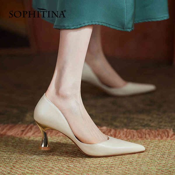 sophitina women's pumps concise solid color all-match party shoes slip-on pointed leather spring autumn female shoes ao722 210513, Black
sophitina women's pumps concise solid color all-match party shoes slip-on pointed leather spring autumn female shoes ao722 210513, Black