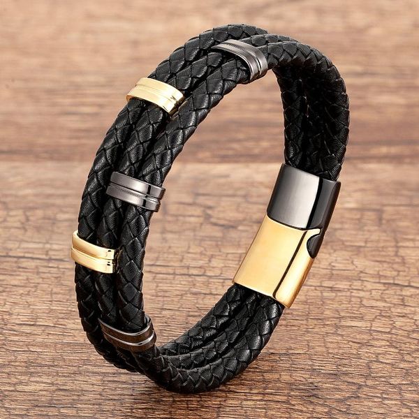 charm bracelets stainless steel accessories genuine leather for men classic magnetic clasp multilayer rope bracelet mens jewelry, Golden;silver
charm bracelets stainless steel accessories genuine leather for men classic magnetic clasp multilayer rope bracelet mens jewelry, Golden;silver