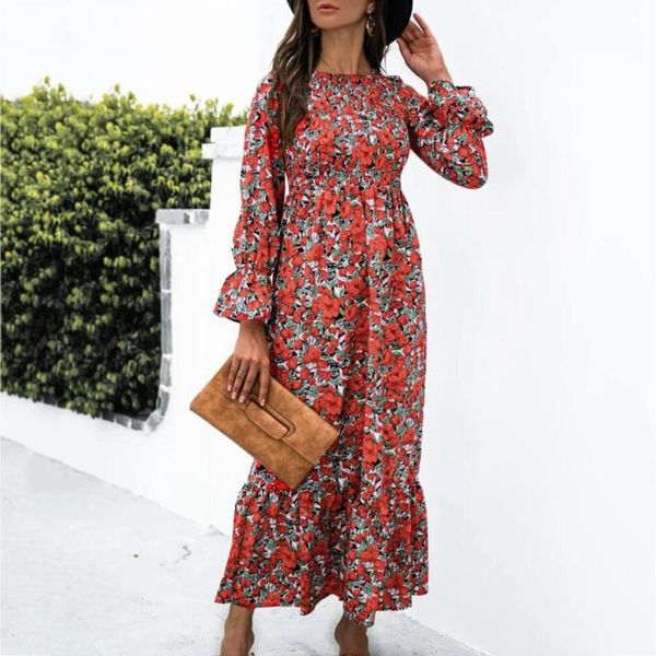 casual dresses chiffon long petal sleeve floral print o neck dress women 2021 autumn ruffle pleated office robe femme #t3g, Black;gray
casual dresses chiffon long petal sleeve floral print o neck dress women 2021 autumn ruffle pleated office robe femme #t3g, Black;gray