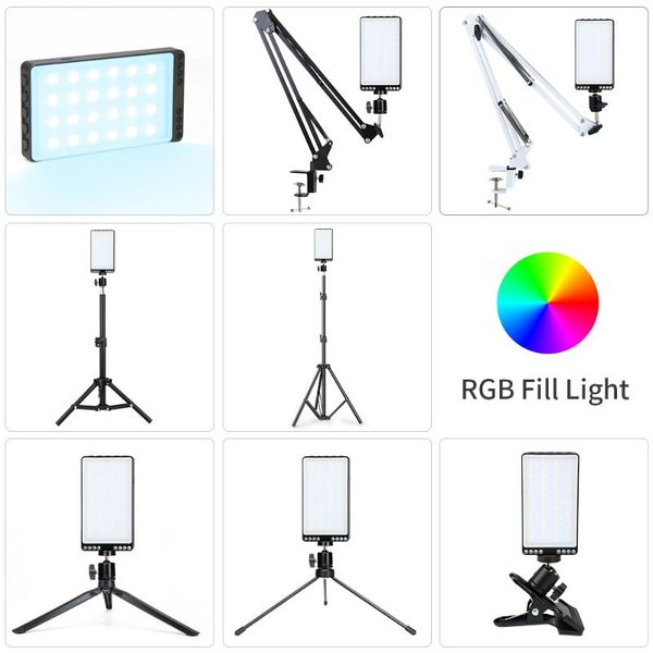 flash heads rechargable rgb video light 2500k-6000k colorful pography led panel phone camera with tripod arm holder shooting
flash heads rechargable rgb video light 2500k-6000k colorful pography led panel phone camera with tripod arm holder shooting