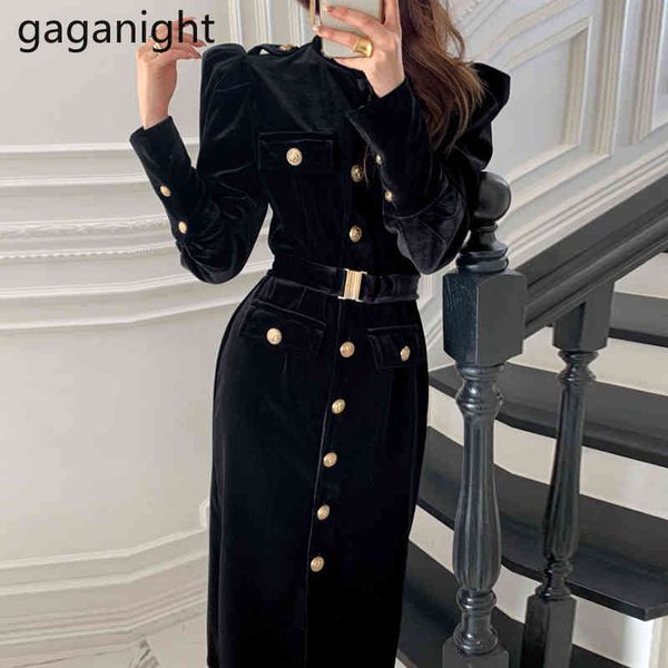 gaganight autumn winter velvet women maxi dress long sleeve single breasted slim korean dresses female lady elegant vestidos new, Black;gray
gaganight autumn winter velvet women maxi dress long sleeve single breasted slim korean dresses female lady elegant vestidos new, Black;gray
