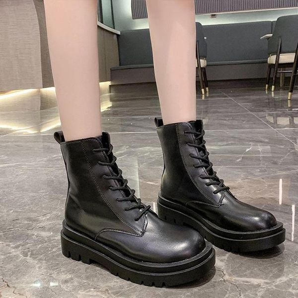 boots women ankle ladies shoes autumn pu leather lace up non slip woman short zipper platform fashion botas mujer, Black
boots women ankle ladies shoes autumn pu leather lace up non slip woman short zipper platform fashion botas mujer, Black