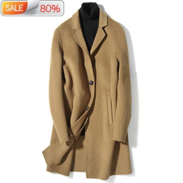 men's wool & blends ayusnue 2021 coat double-sided woolen long jacket men korean autumn winter mens overcoat coats d-01-1a13 b23012, Black
men's wool & blends ayusnue 2021 coat double-sided woolen long jacket men korean autumn winter mens overcoat coats d-01-1a13 b23012, Black