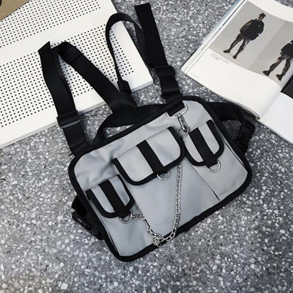 men women hip hop chest rig bag adjustable strap vest type cross shoulder fashion multi-function harness street oxford cloth waist bags
men women hip hop chest rig bag adjustable strap vest type cross shoulder fashion multi-function harness street oxford cloth waist bags