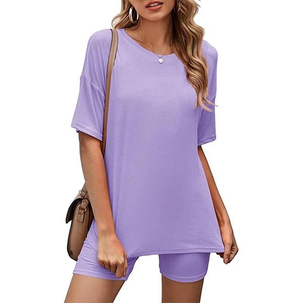 women's tracksuits tracksuit cotton two piece set t-shirt+shorts homewear sets solid casual summer outfits sportwear for women, Gray
women's tracksuits tracksuit cotton two piece set t-shirt+shorts homewear sets solid casual summer outfits sportwear for women, Gray