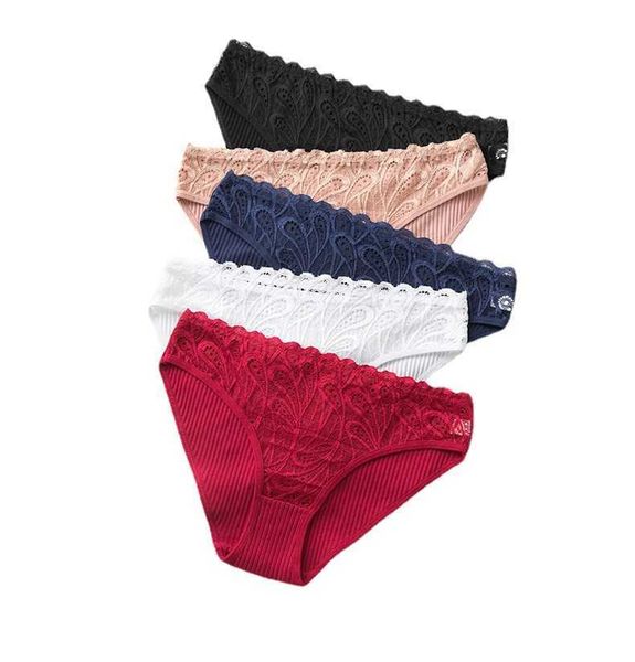 briefs panties s123 underpants women's cotton waist girls lace embroidery breathable traceless stable, Black;white
briefs panties s123 underpants women's cotton waist girls lace embroidery breathable traceless stable, Black;white