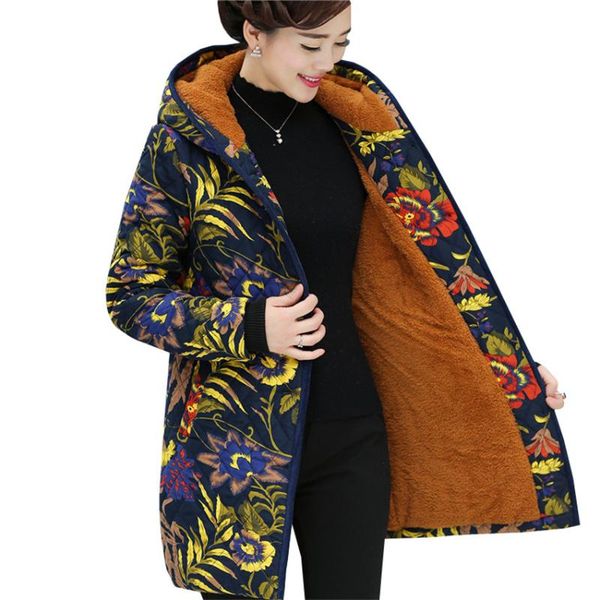 women's trench coats 2021 winter women parka jacket warm velvet thick middle-aged cotton-padded coat female hooded print outwear plus s, Tan;black
women's trench coats 2021 winter women parka jacket warm velvet thick middle-aged cotton-padded coat female hooded print outwear plus s, Tan;black