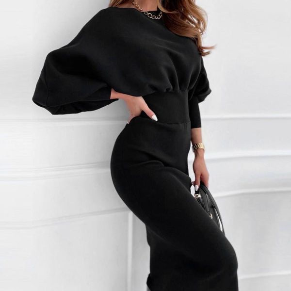 ladies autumn casual solid color round neck waist bag hip slim fit women winter dress dresses, Black;gray
ladies autumn casual solid color round neck waist bag hip slim fit women winter dress dresses, Black;gray